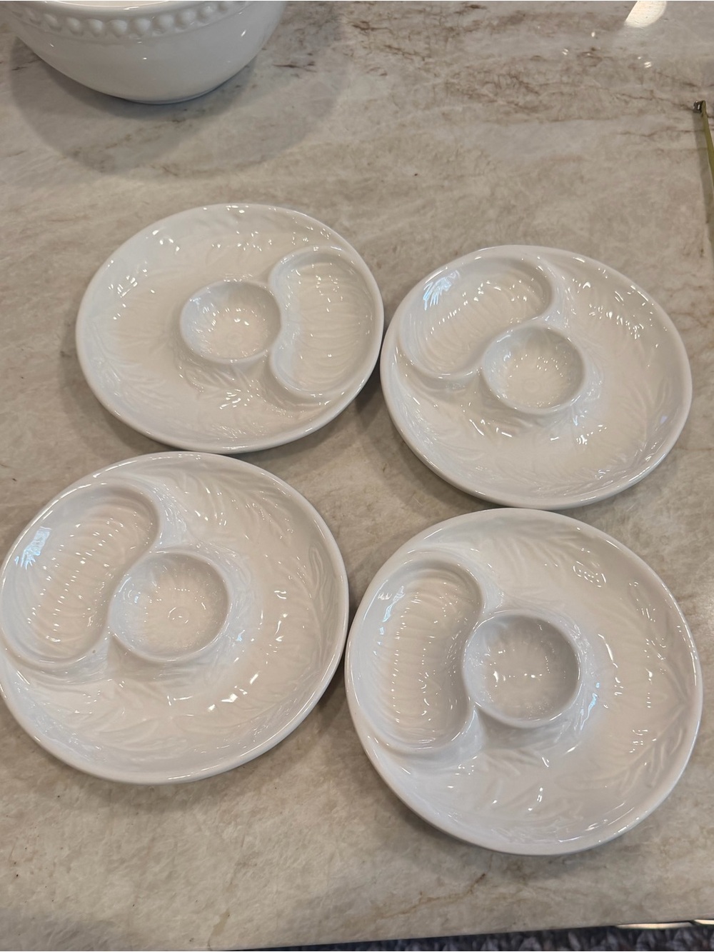 Vintage California Pottery artichoke plates set of 4